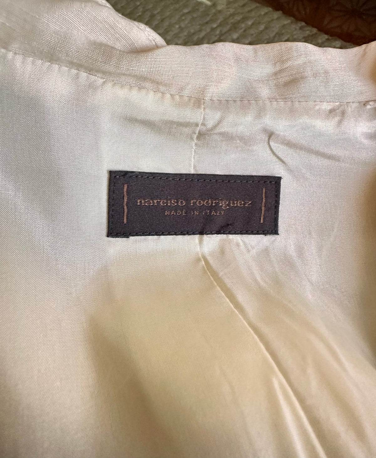 2017 Narisco Rodriguez Color Block Silk Linen Blazer