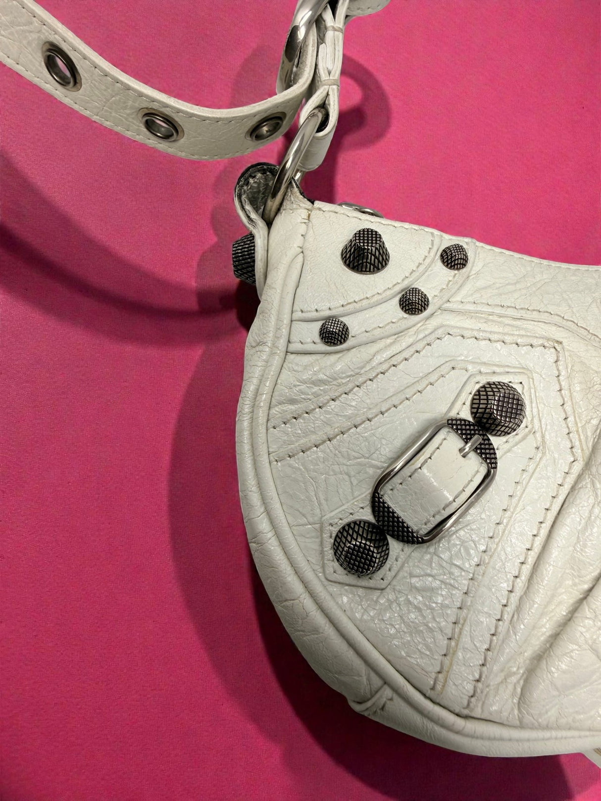 Balenciaga Le Cagole White Leather