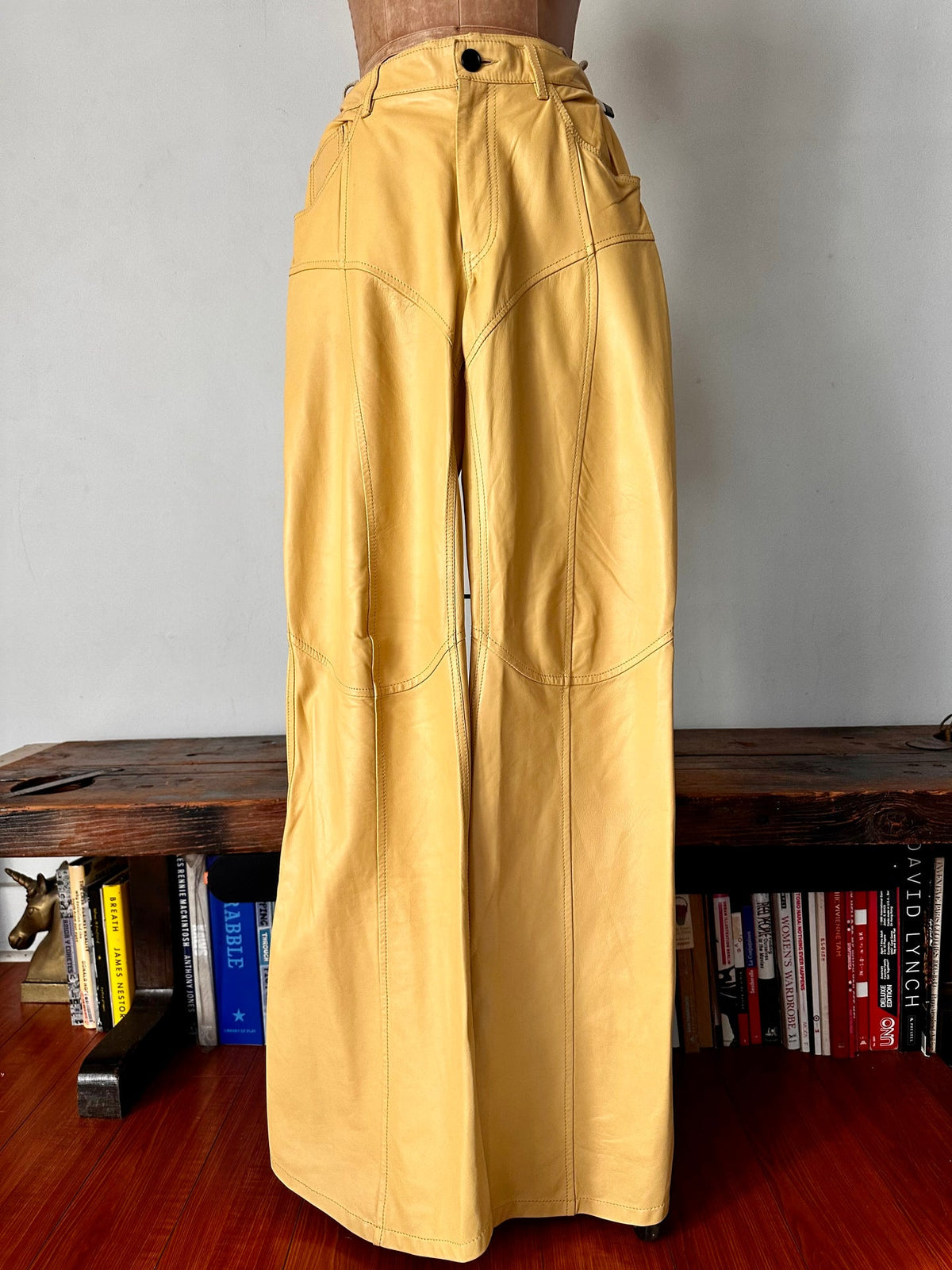1990 Butter Leather Boot Cut Trousers
