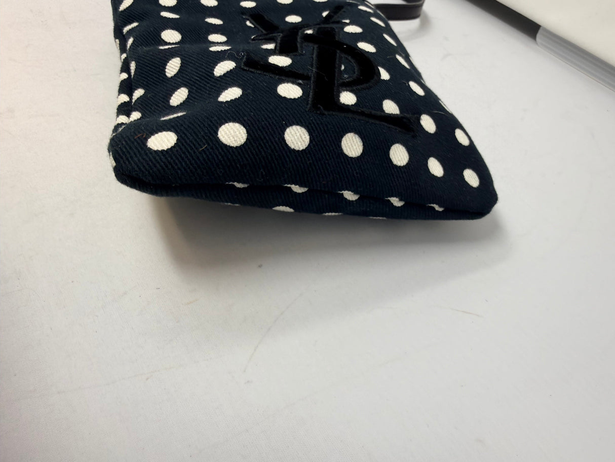 YSL Black and White Polka Dot Crossbody Bag