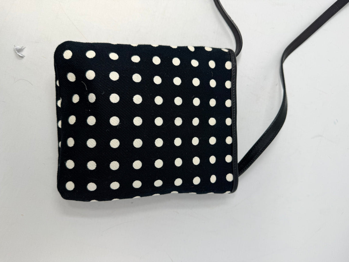 YSL Black and White Polka Dot Crossbody Bag