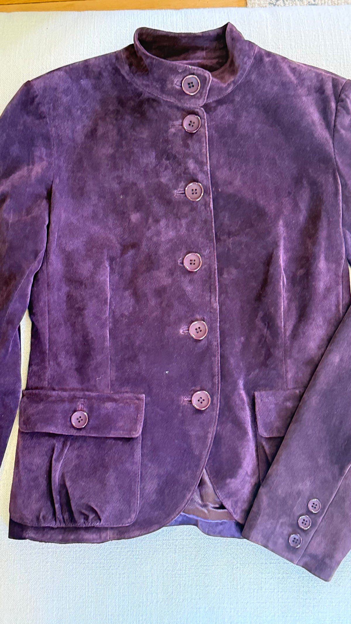 Vintage Caché Deep Purple Suede Jacket