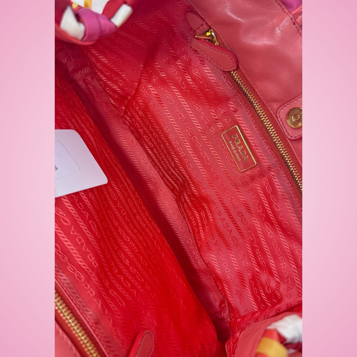 Prada Woven Tessuto Colorful Tote (comes with duster)