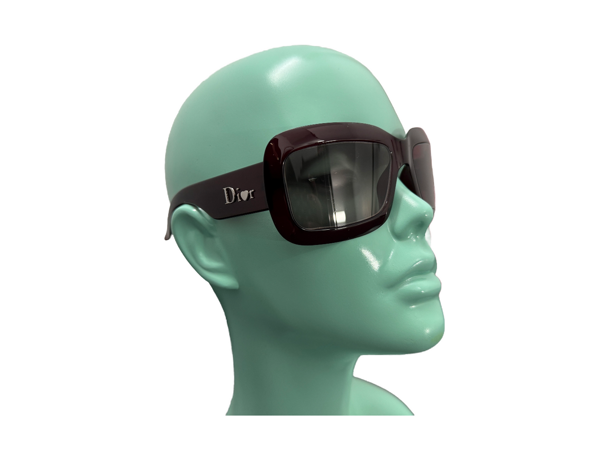 DIOR Burgundy Extralight2 Oversized Sunglasses