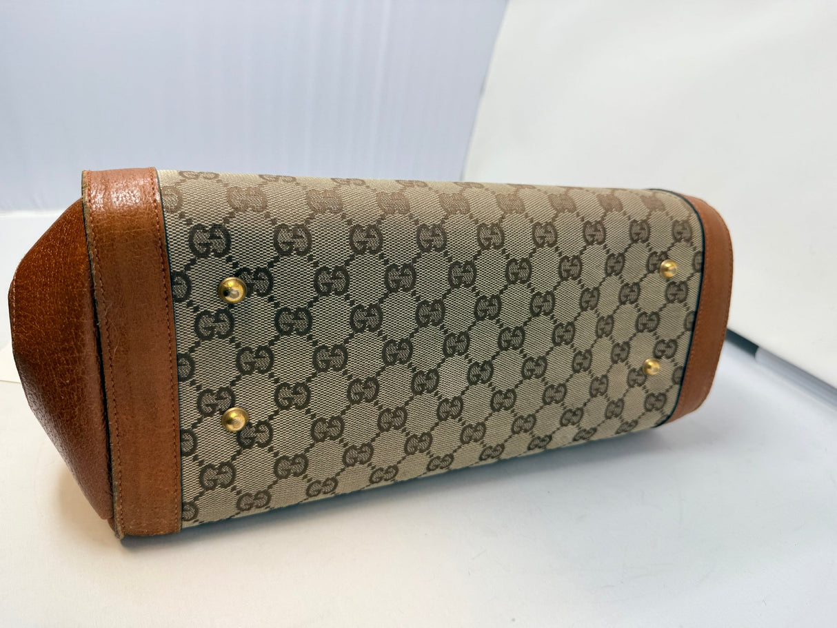 Gucci Bamboo Top Handle Shoulder Bag Light Brown
