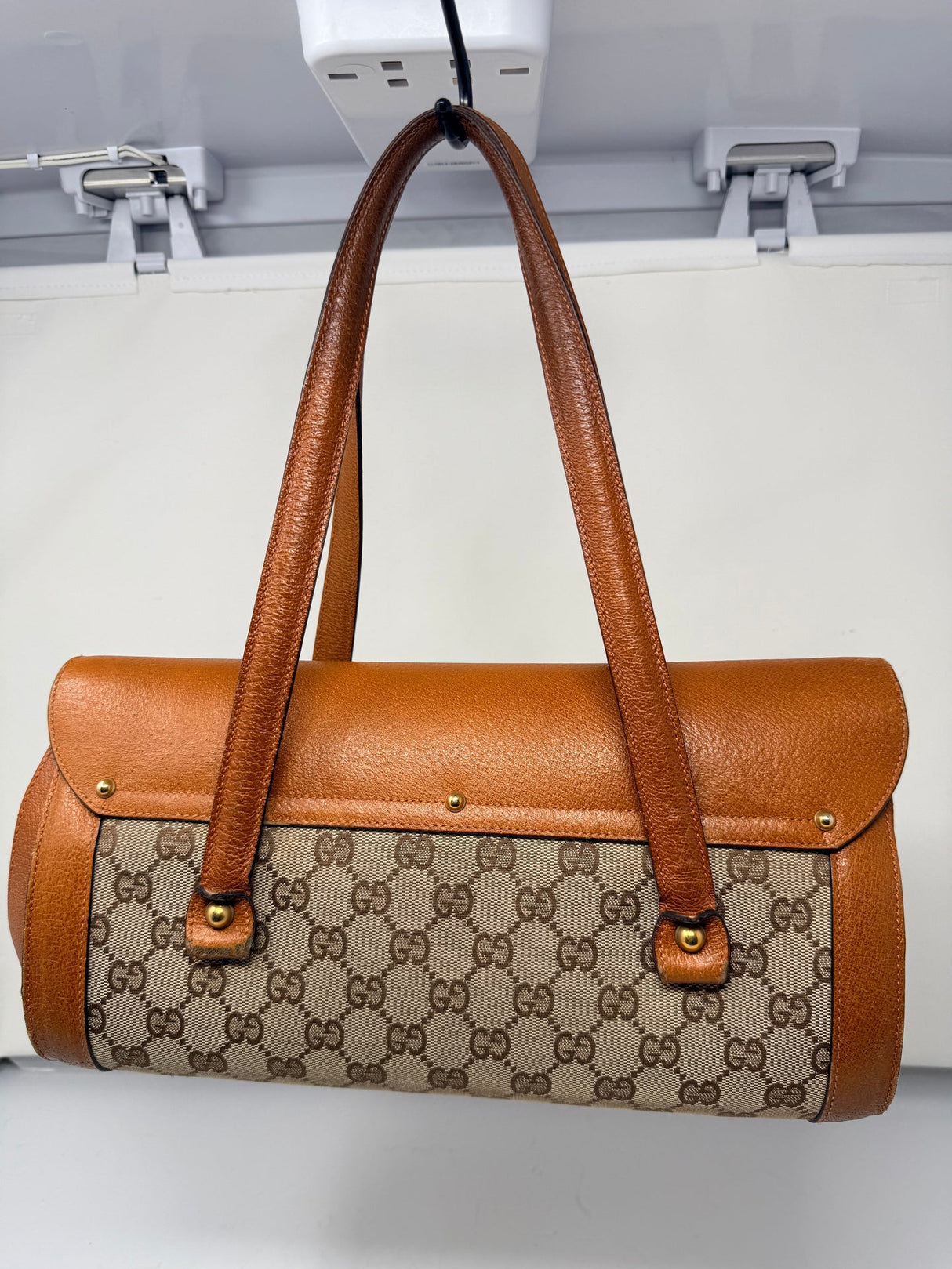 Gucci Bamboo Top Handle Shoulder Bag Light Brown