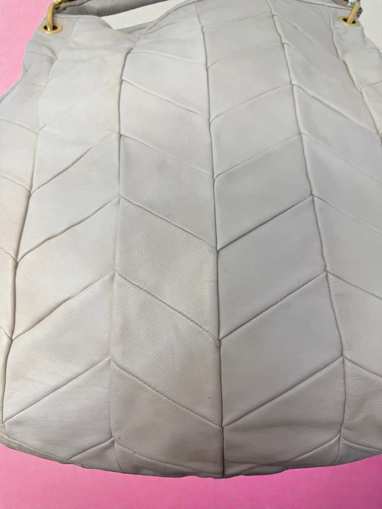 Miu Miu Nappa Patch Tote White