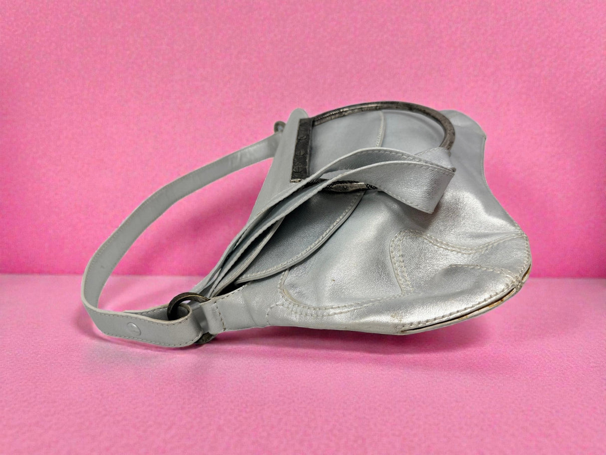 Roberto Cavalli Silver Shoulder Bag