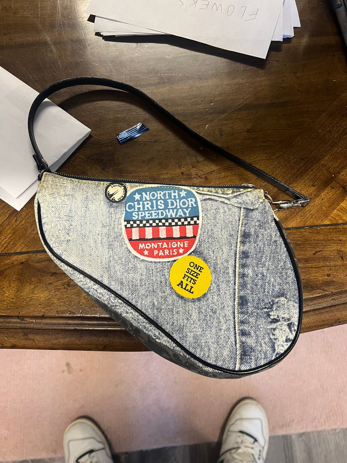 Christian Dior Saddle Denim Speedway