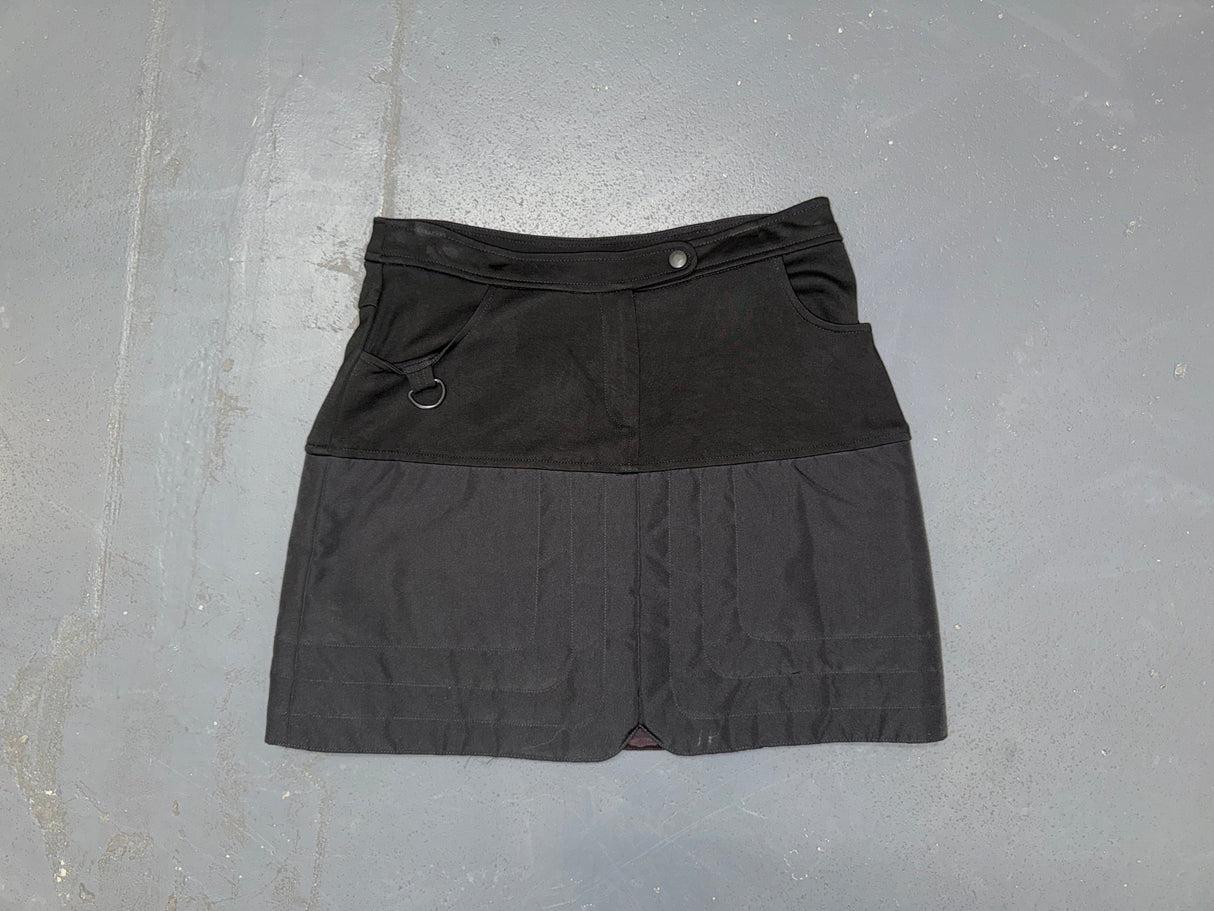 ANNA SUI Black Quilted Mini Skirt