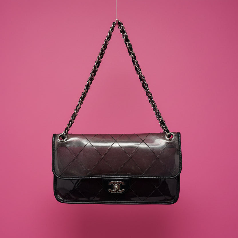 Chanel Stitched PVC and Calfskin Naked Flap