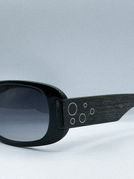 "Abe" 1980s Gold & Wood Paris Sunglasses