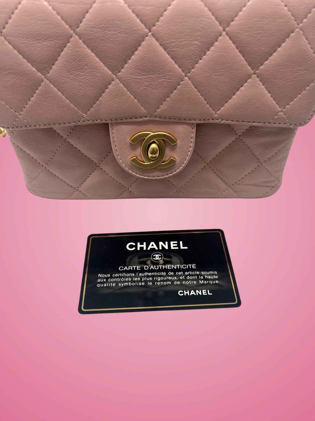 Chanel Mini Classic Flap Pink Leather