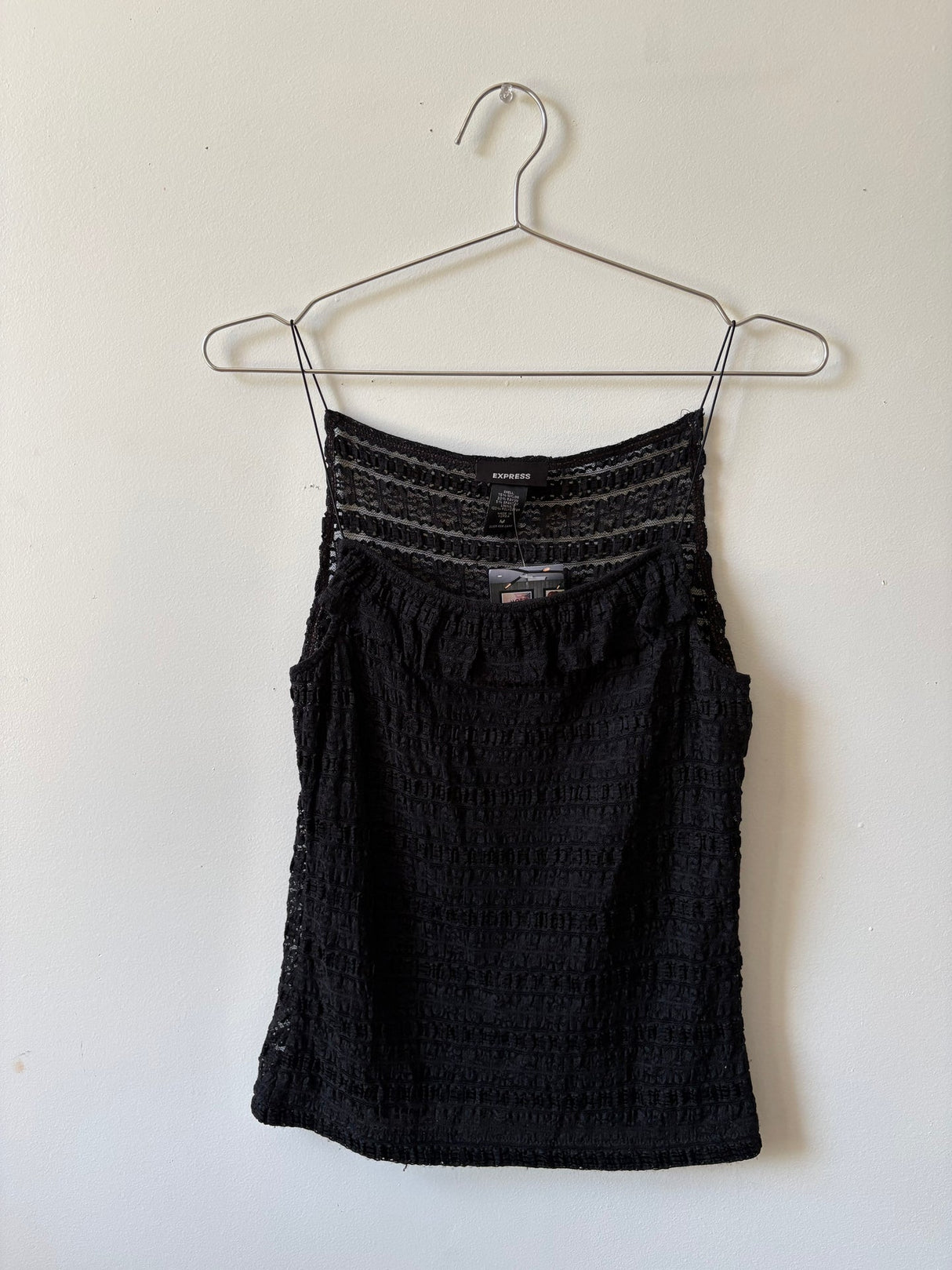 Express black lace tank