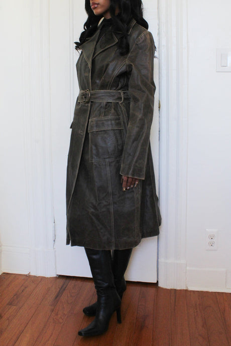 Leather coat
