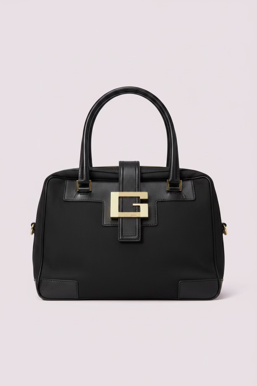 Gucci Tom Ford Black Shoulder Bag Logo