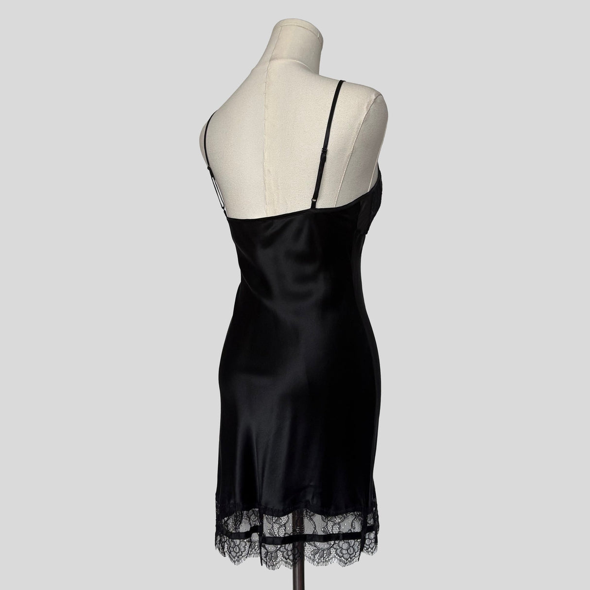 Eyelash lace trim slip