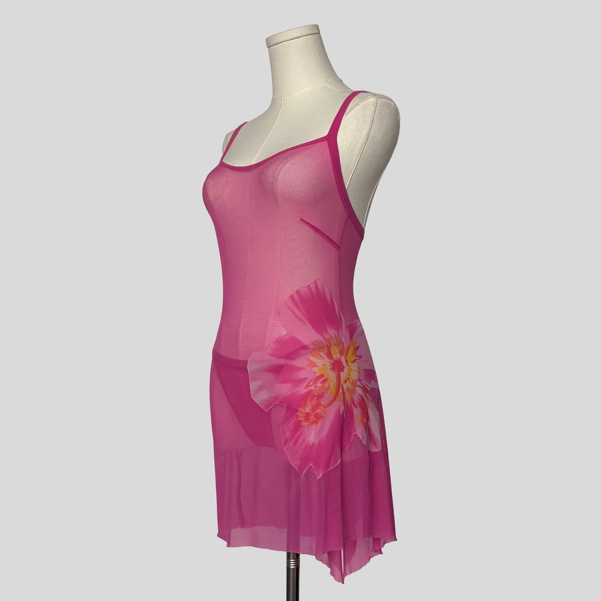 Hibiscus sheer slip with matching panties