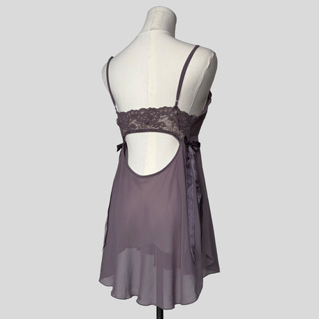 Sheer lace bust babydoll chemise