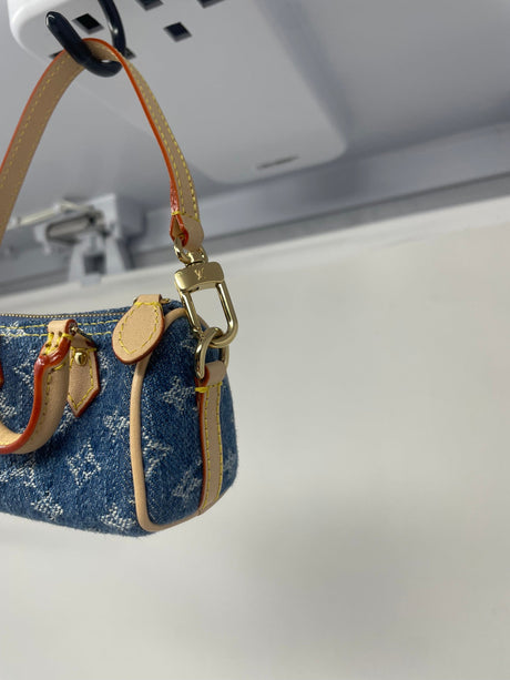 Louis Vuitton x Takashi Murakami Cherry Monogram Denim Micro Speedy Bag Charm
