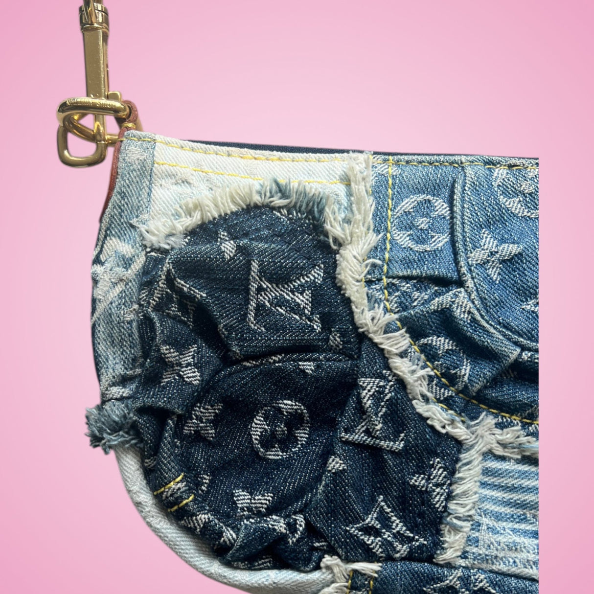 Louis Vuitton Monogram Denim Patchwork Bag