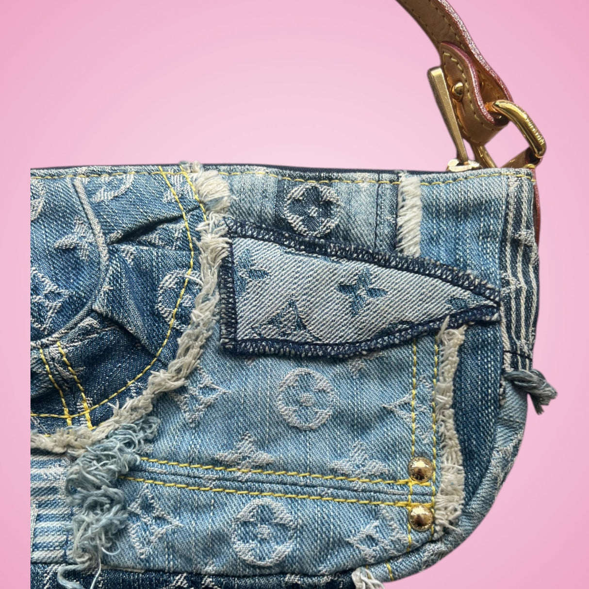 Louis Vuitton Monogram Denim Patchwork Bag