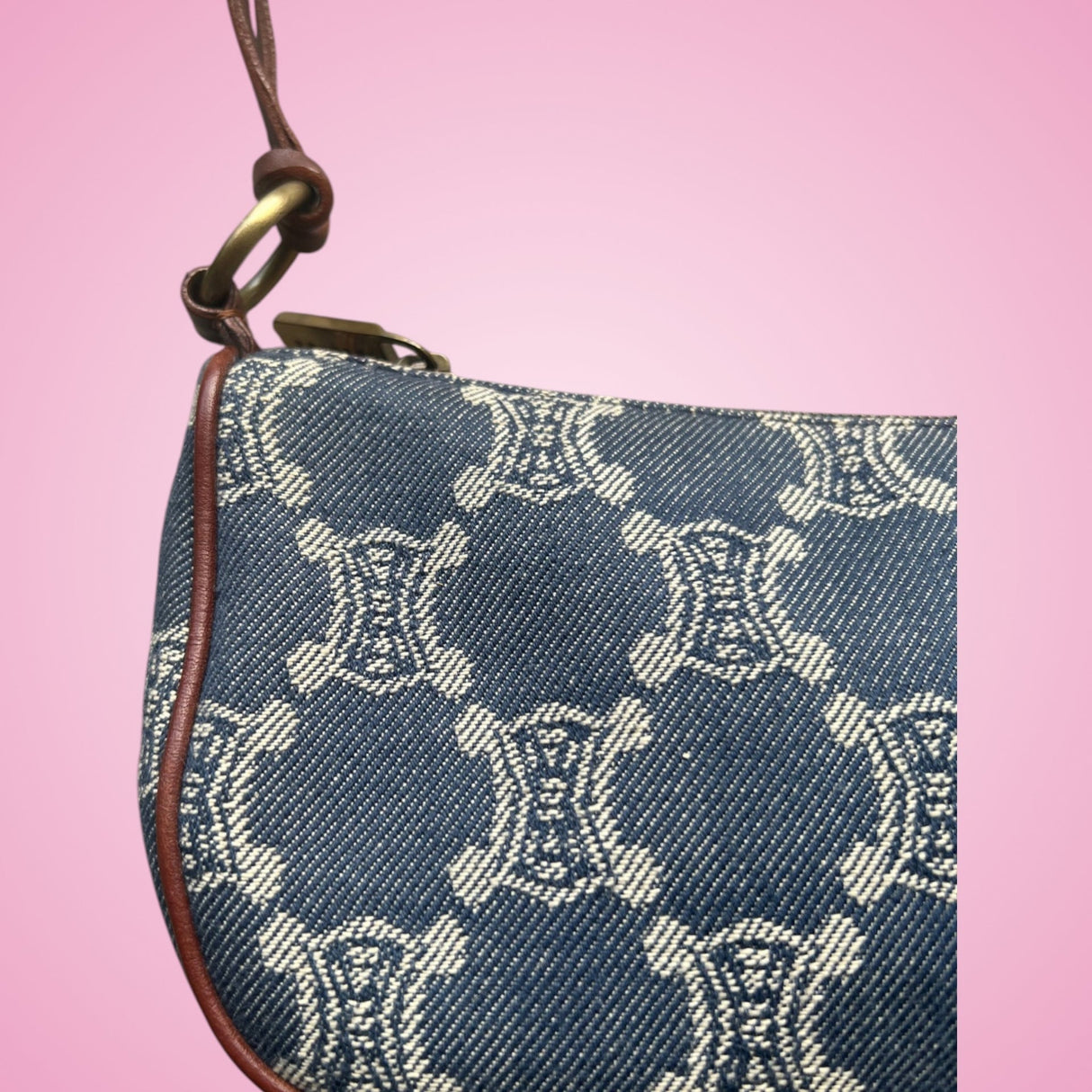 Celine Macadam Denim Pochette Blue