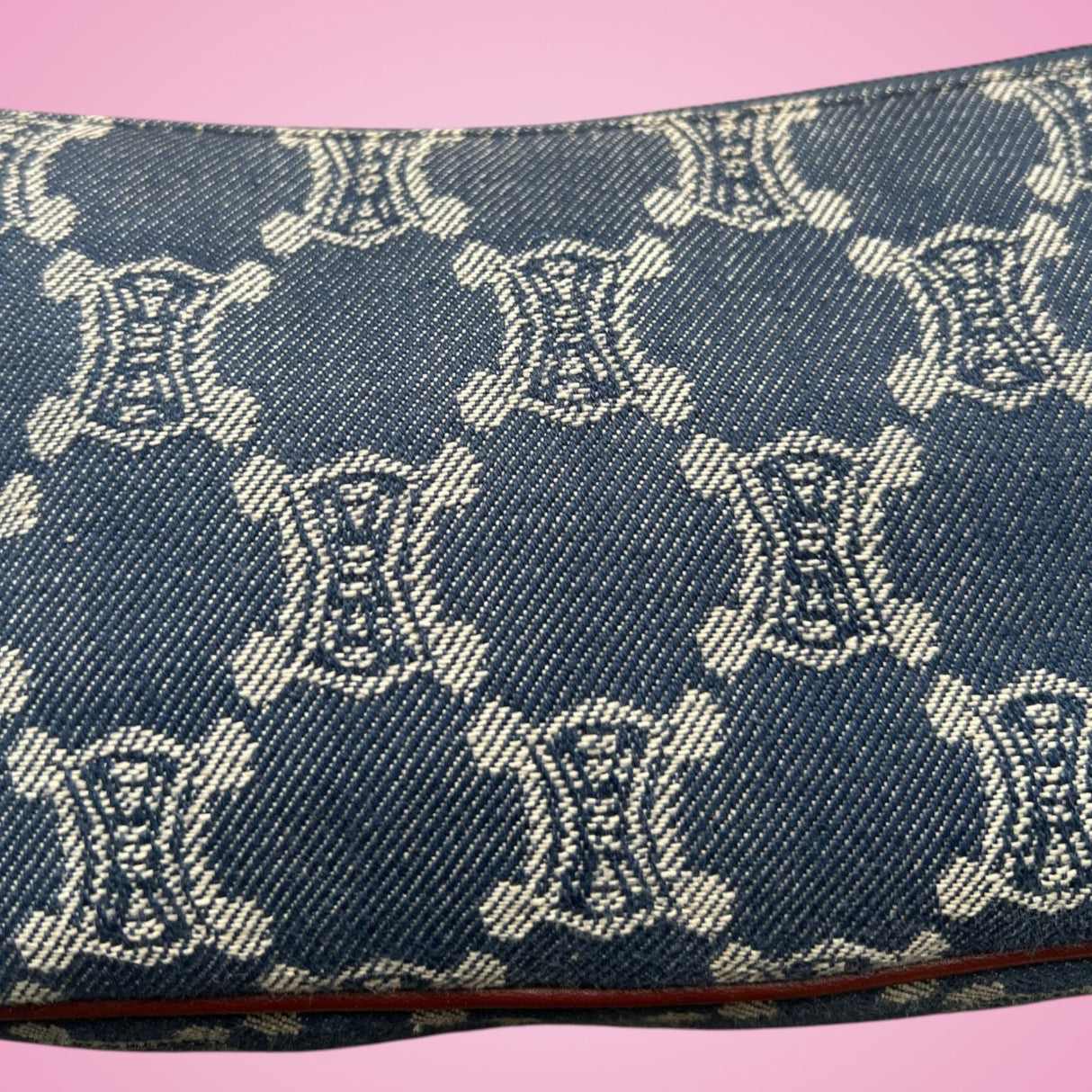 Celine Macadam Denim Pochette Blue