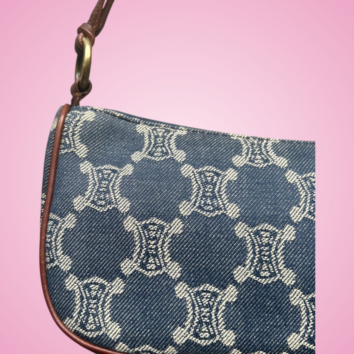 Celine Macadam Denim Pochette Blue