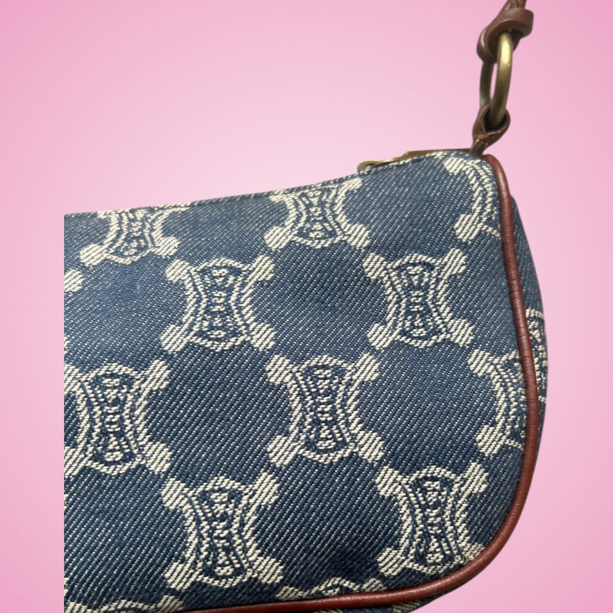 Celine Macadam Denim Pochette Blue