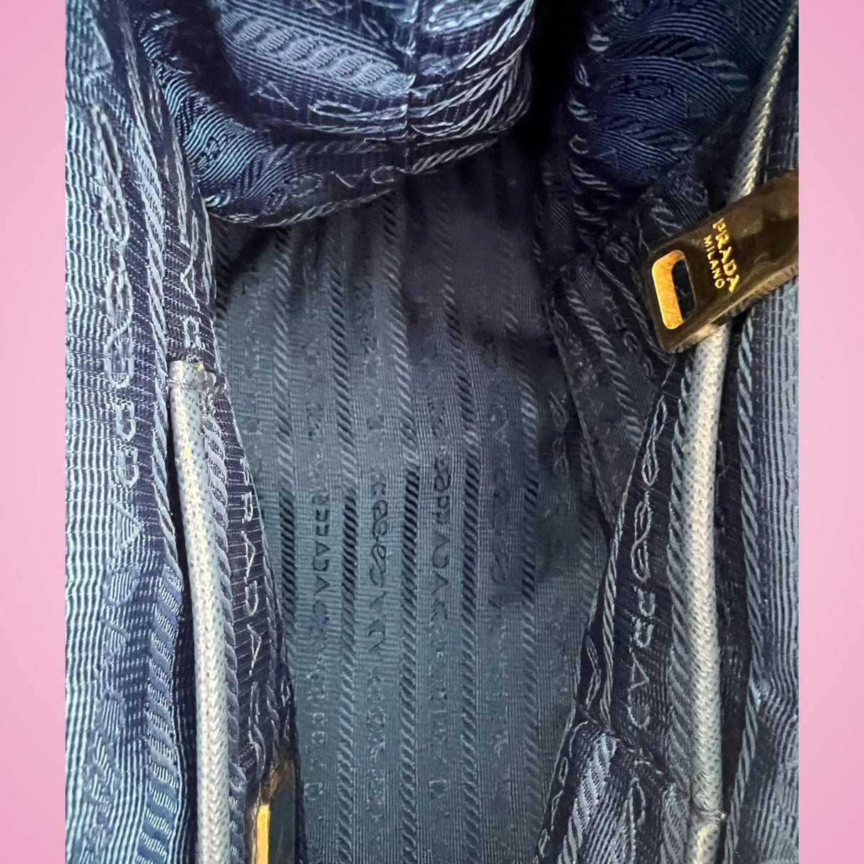 Prada Raffia Canapa Tote Bag Blue