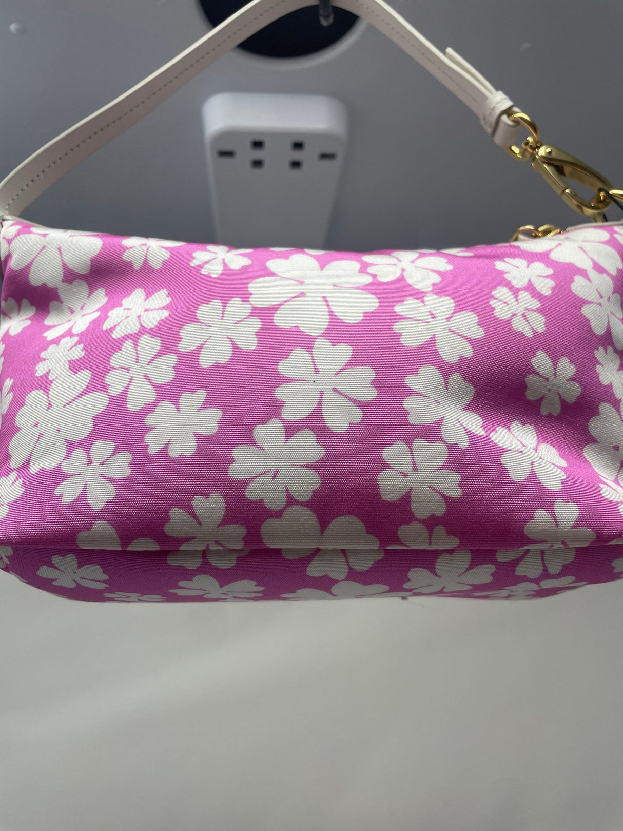 Miu Miu Pink Nylon Floral Mini Bag