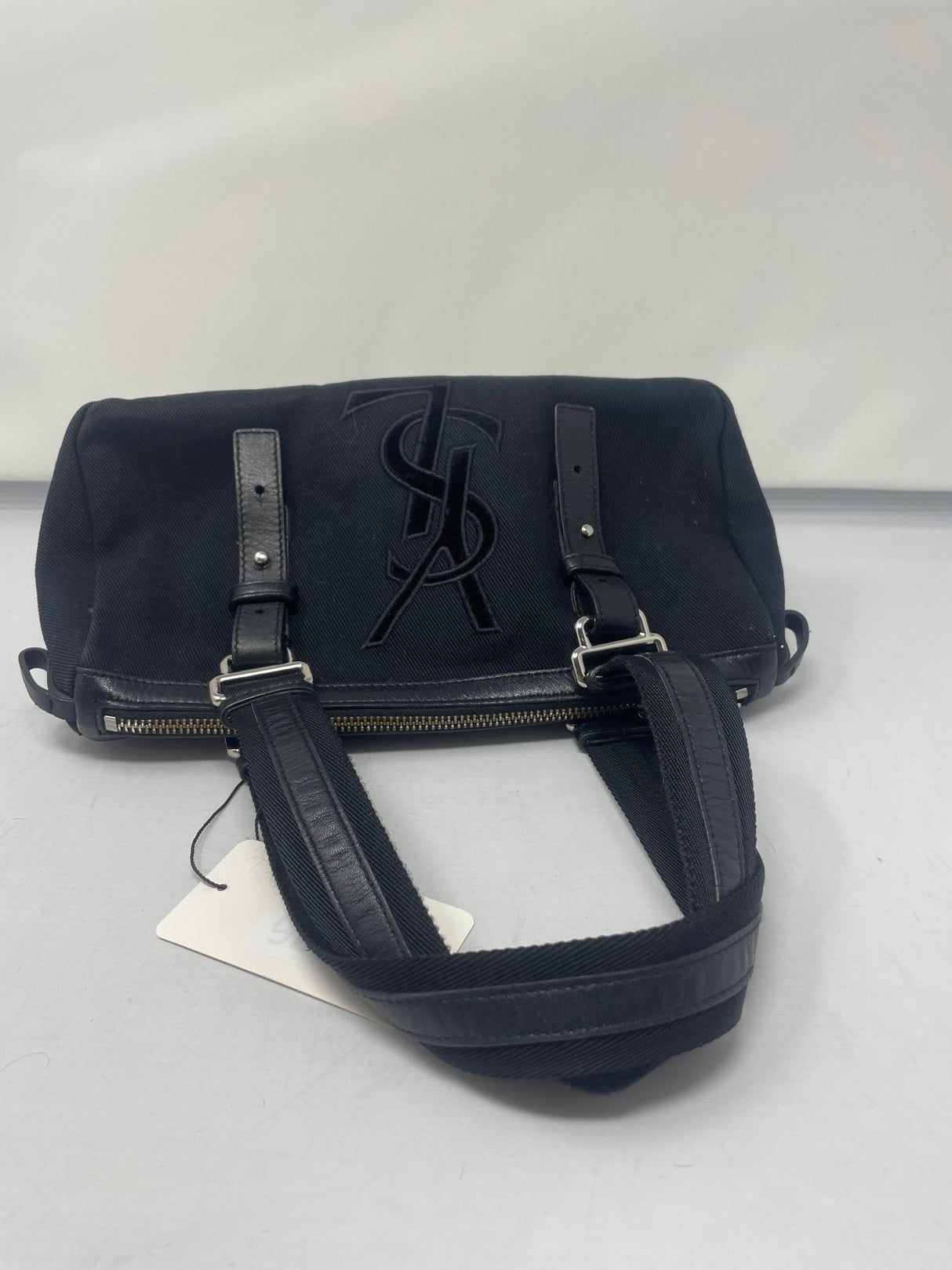 YSL Black Canvas Kahala Shoulder Bag