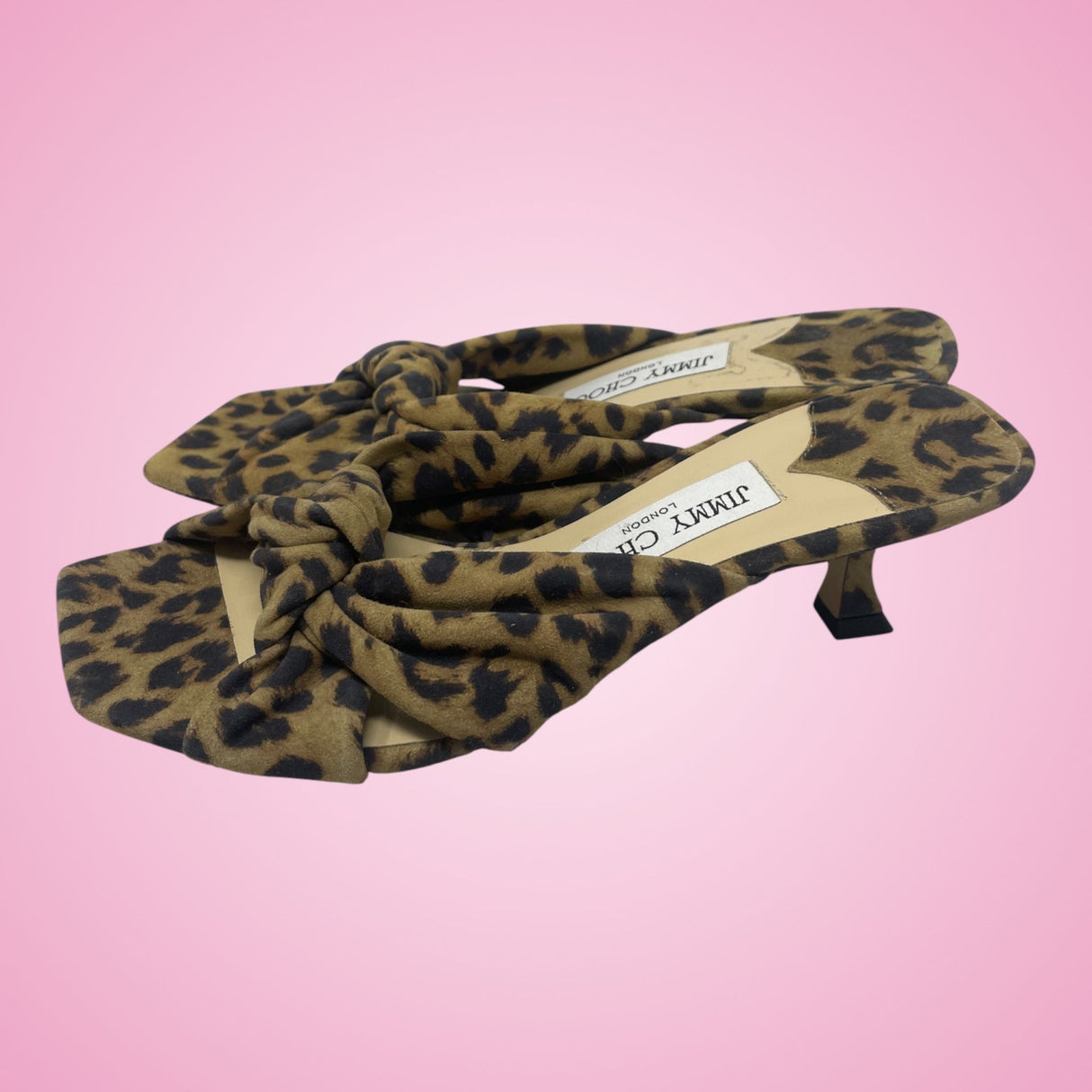 Jimmy Choo Leopard Kitten Heels 36 (comes in original box)