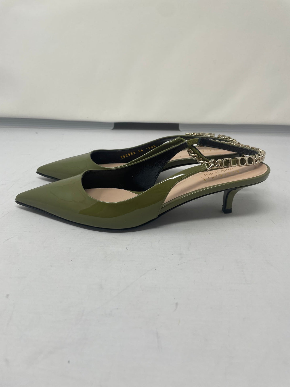 Gucci Green Slingback Heels 36