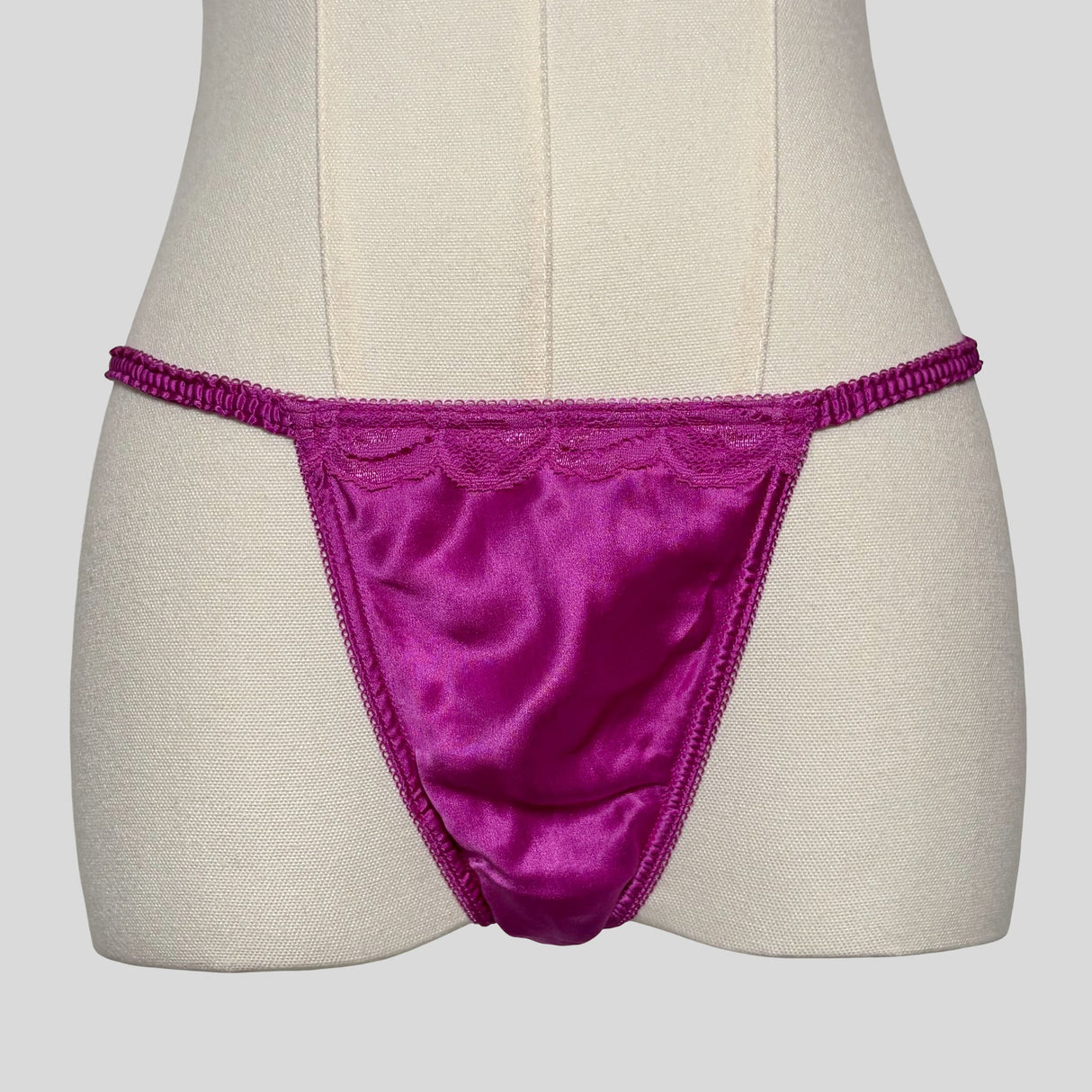 Sheer lace trim dress with matching panties