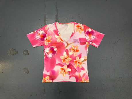 Pink Orchid Print T-shirt