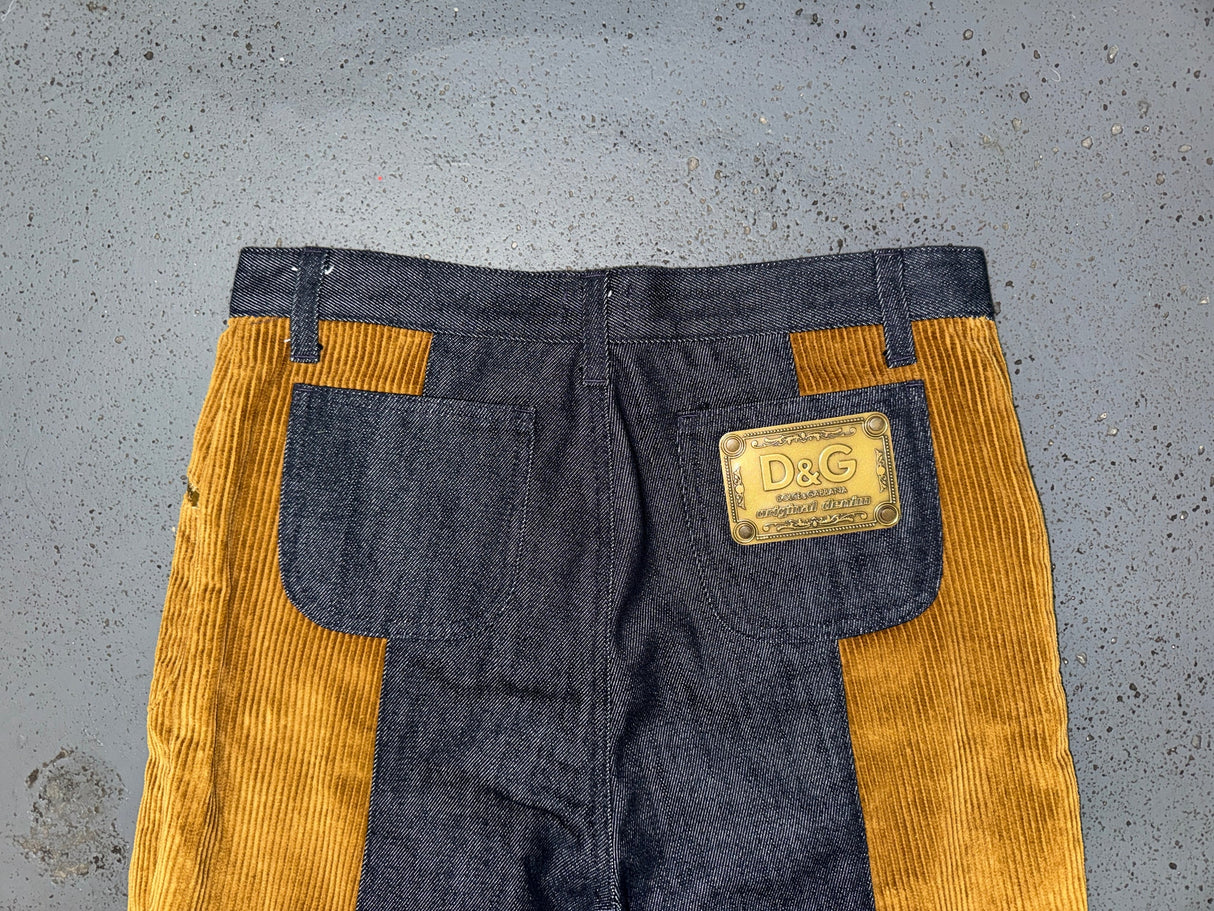 DOLCE & GABBANA Denim and Corduroy Pants