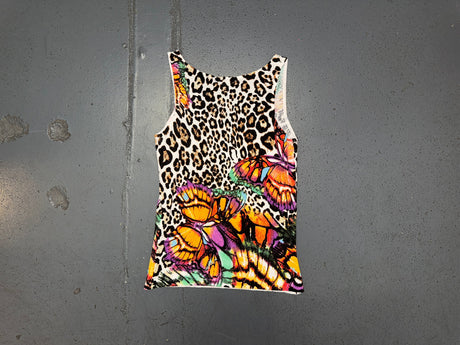 ALBERTO MAKALI Beaded Leopard Top and Cardigan Set