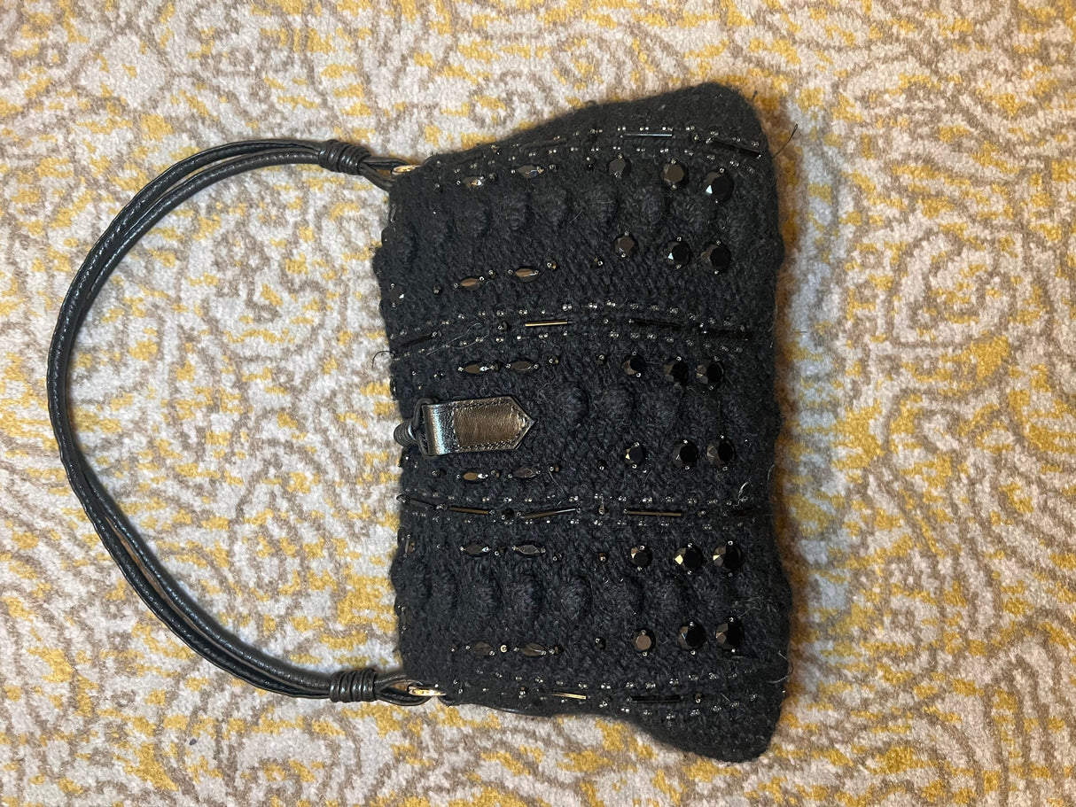 Valentino Black Crochet Bag
