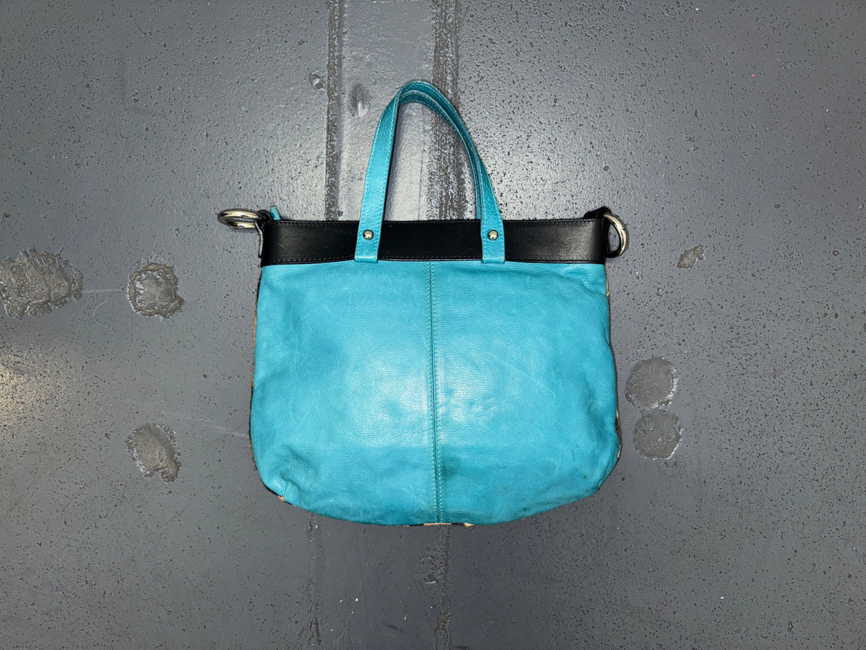 CLAUDIA FIRENZE Tiger Print Pony Hair and Leather Bag