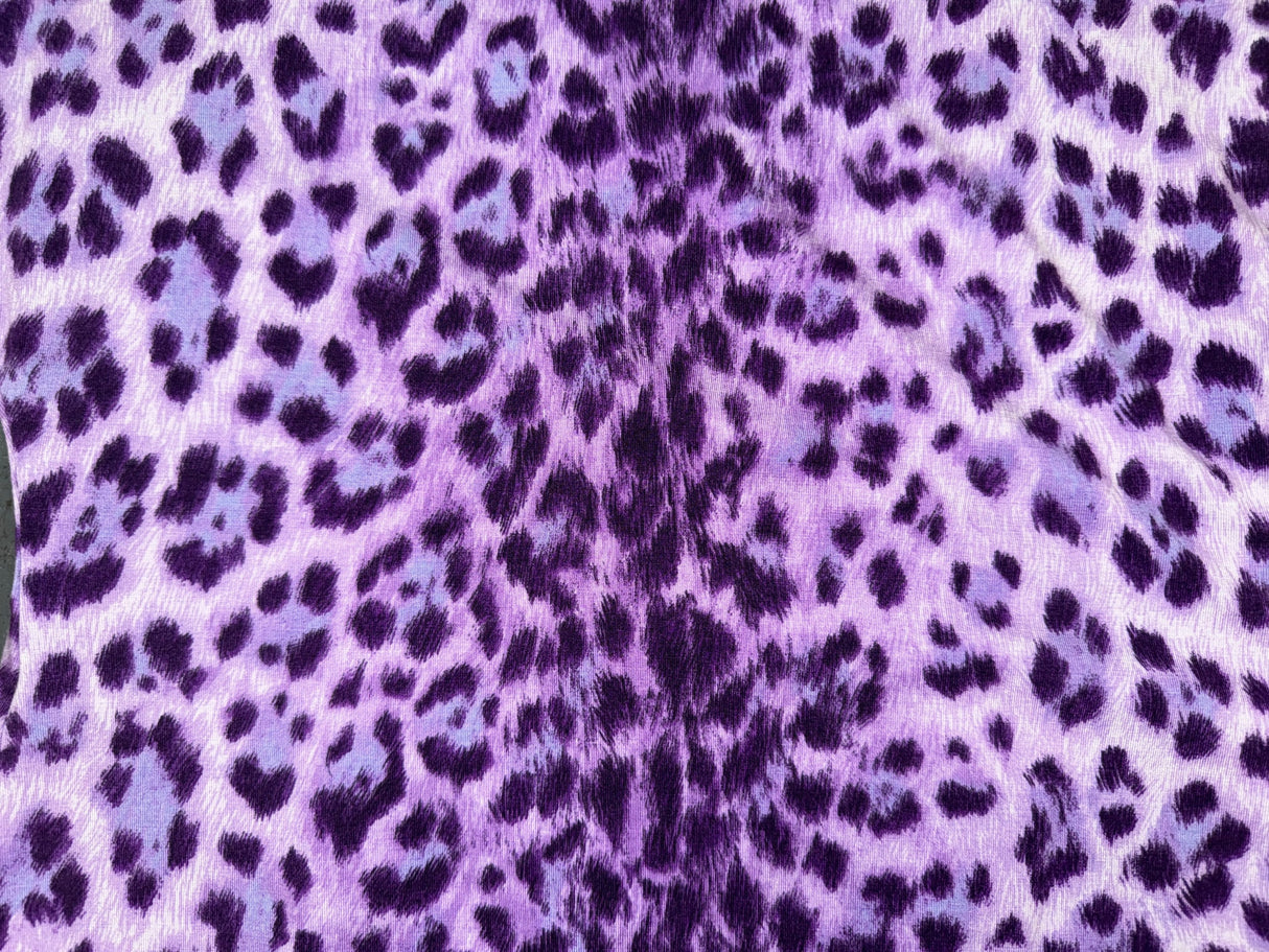 MOSCHINO Purple Leopard Print Cardigan