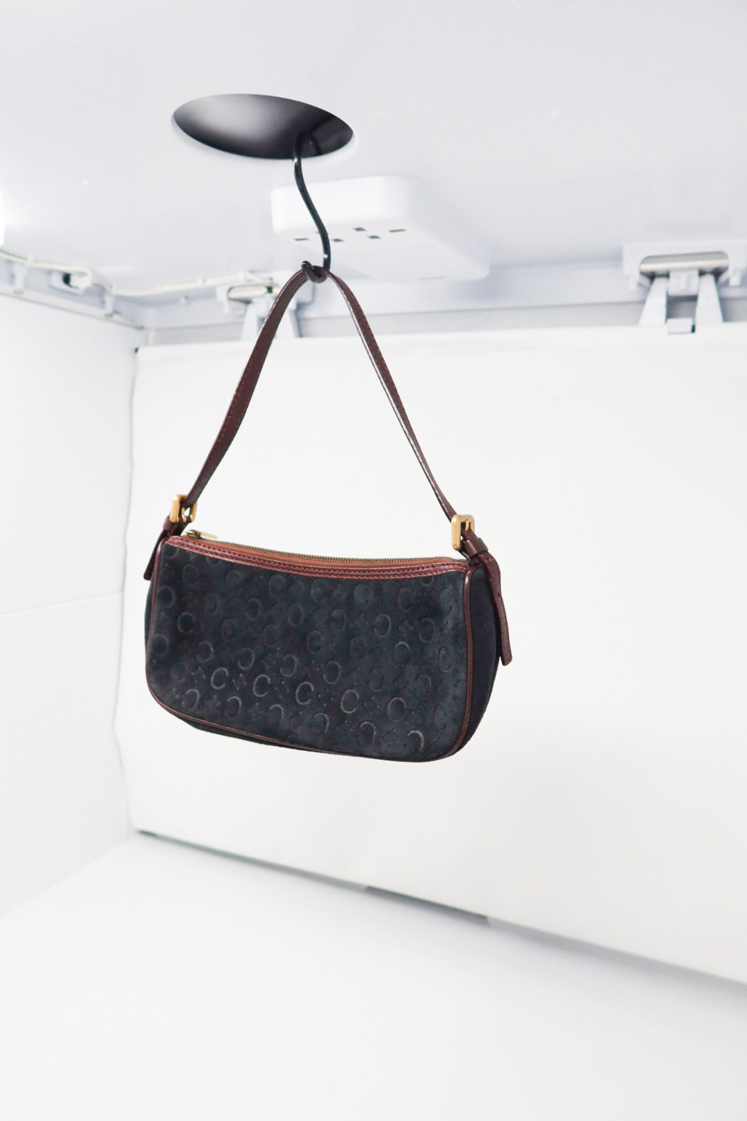 Celine Suede Black Shoulder Bag