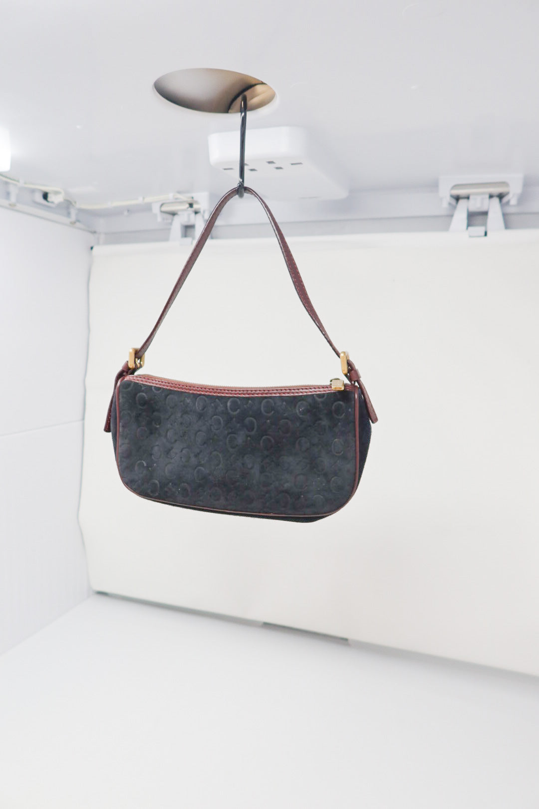 Celine Suede Black Shoulder Bag