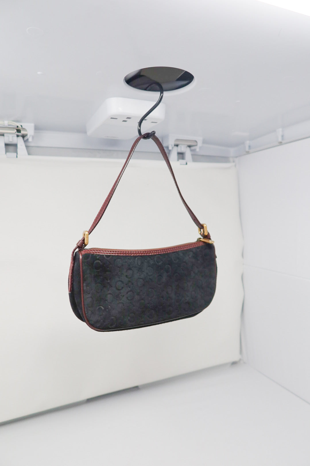 Celine Suede Black Shoulder Bag