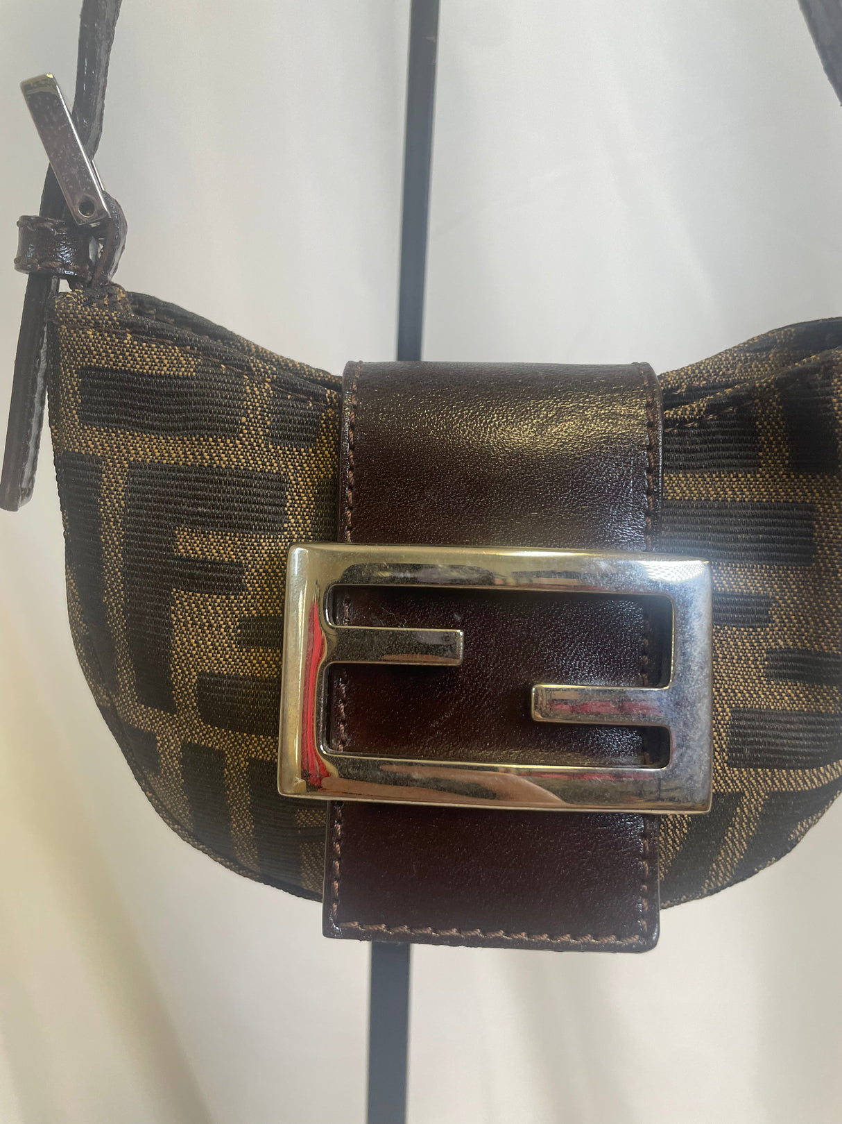 Fendi Zucca Print Mini Croissant