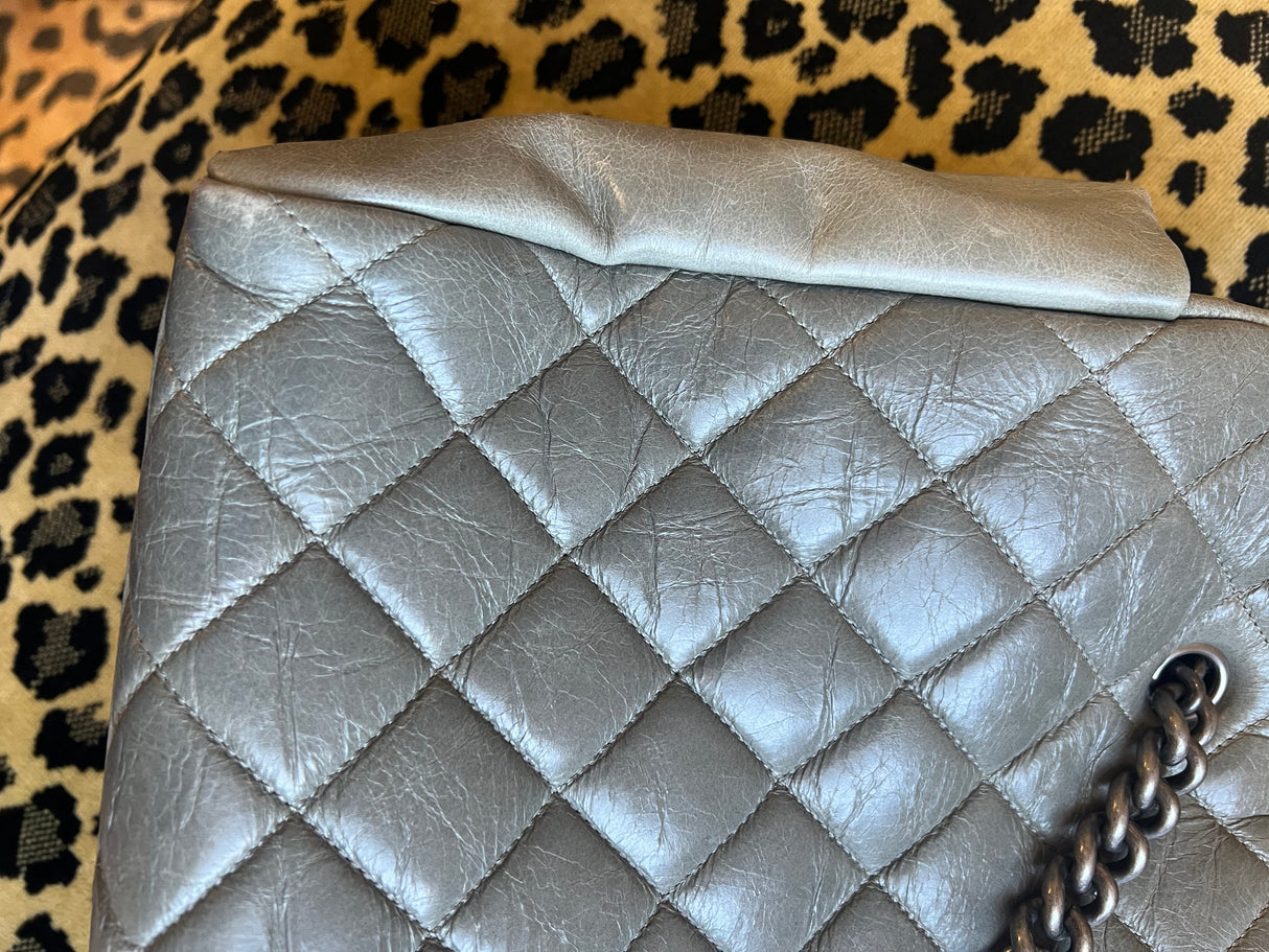 Chanel Grey Quilted Tote
