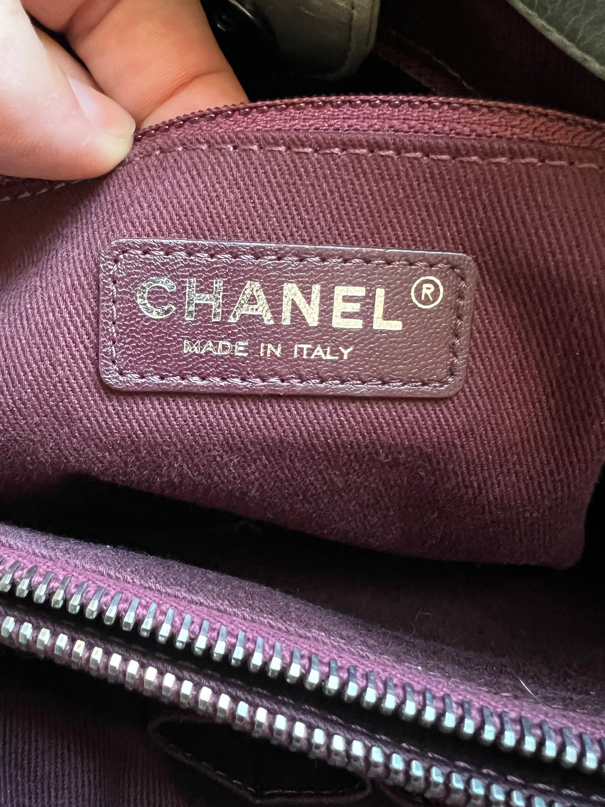 Chanel Grey Quilted Tote