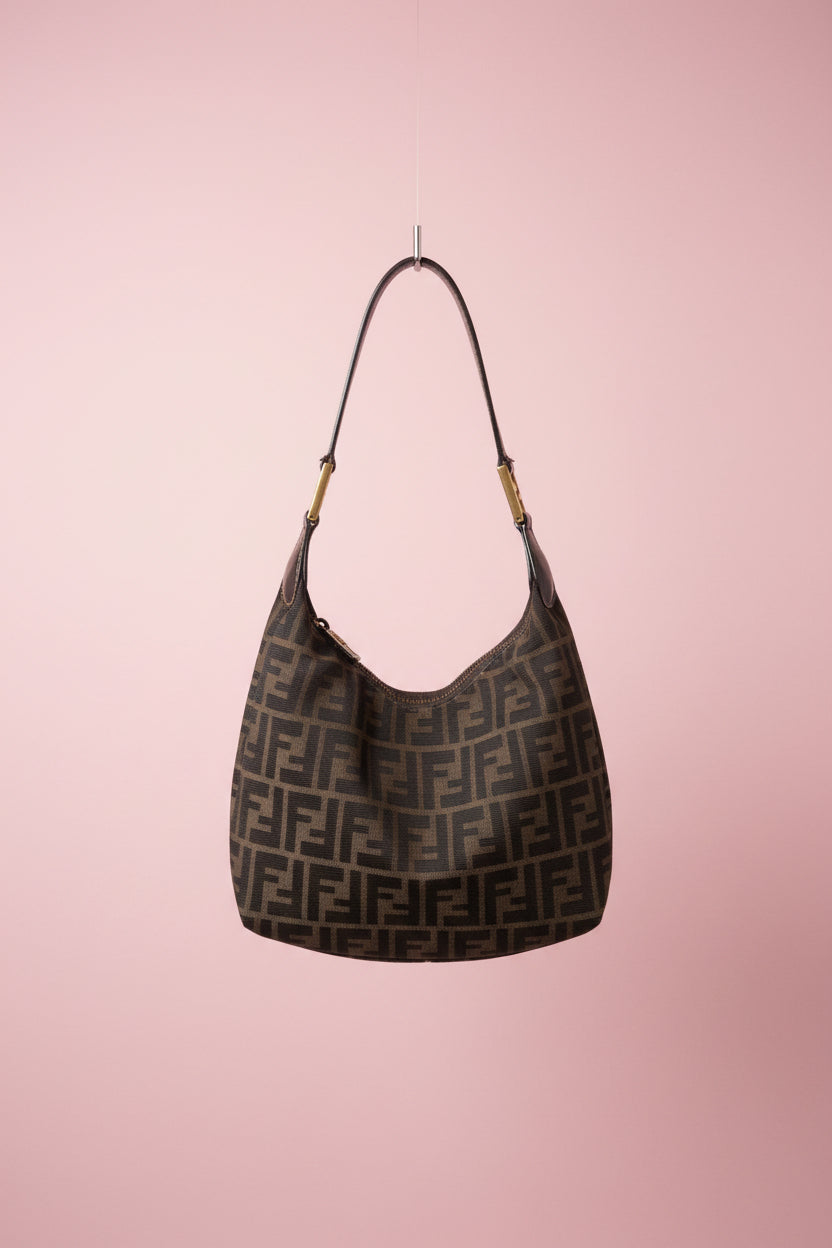 21 Fendi Zucca Hobo Doubel Zipper