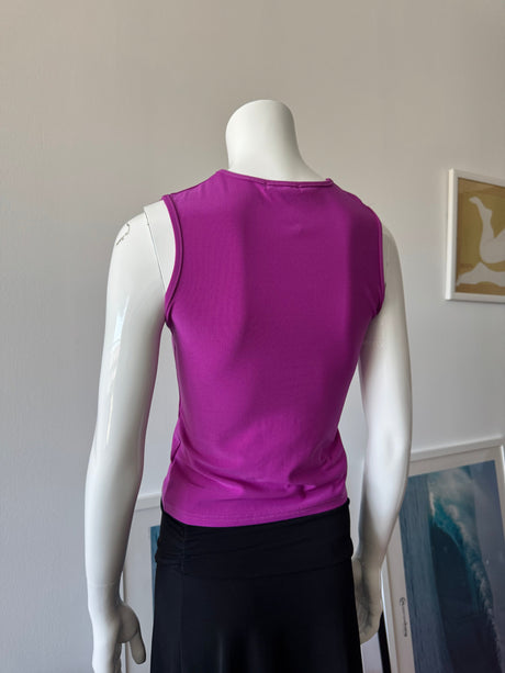 Magenta Sleeveless Glitter Top